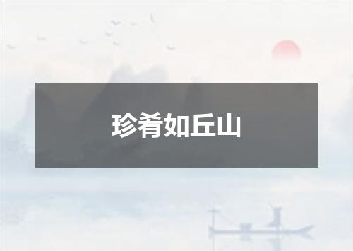 珍肴如丘山