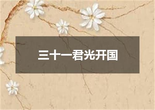 三十一君光开国