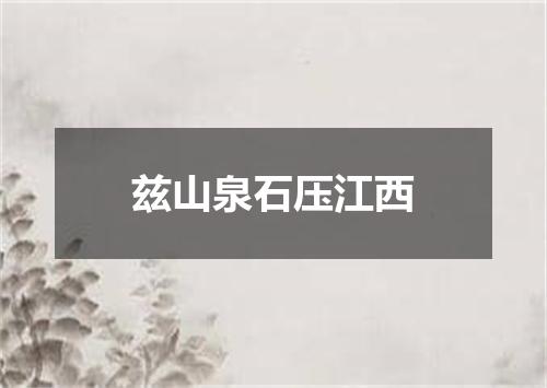兹山泉石压江西