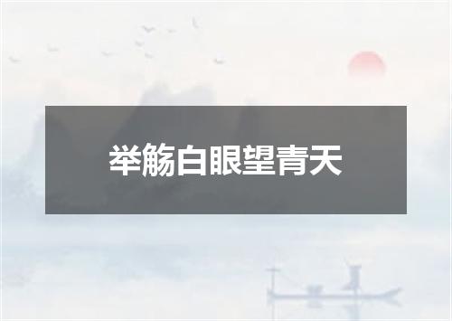 举觞白眼望青天