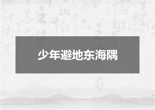 少年避地东海隅