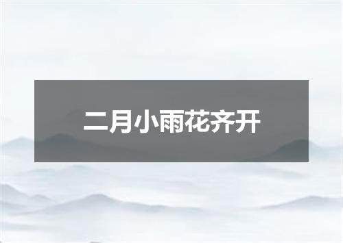 二月小雨花齐开