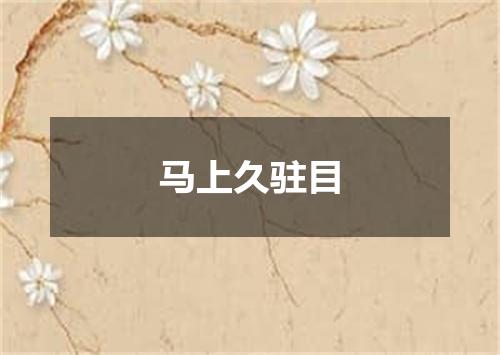 马上久驻目
