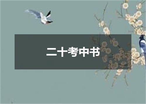 二十考中书