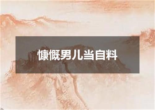 慷慨男儿当自料
