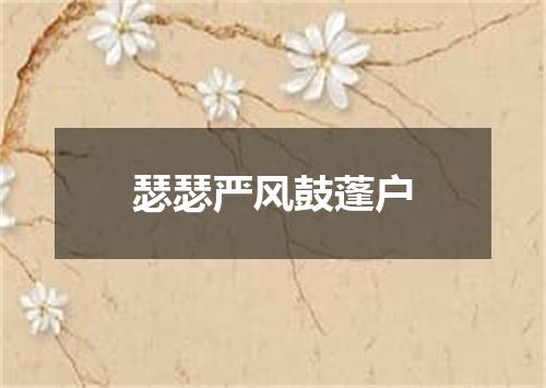 瑟瑟严风鼓蓬户