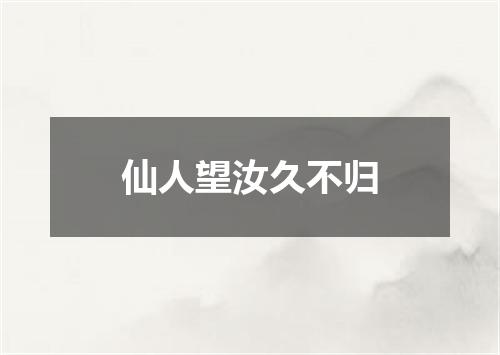 仙人望汝久不归