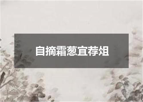 自摘霜葱宜荐俎