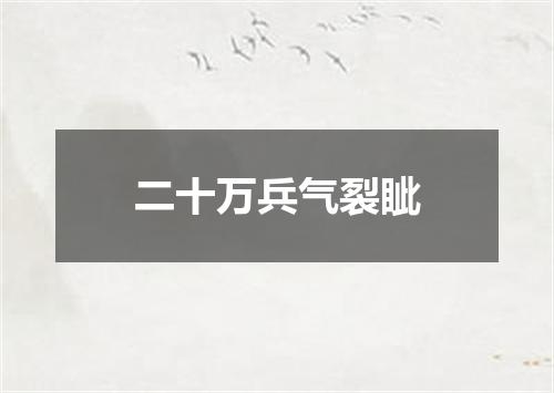 二十万兵气裂眦