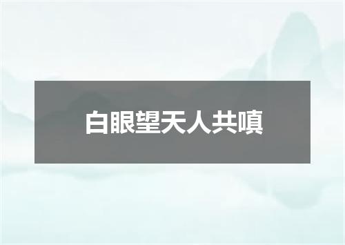 白眼望天人共嗔