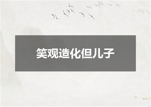 笑观造化但儿子