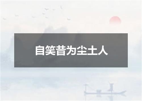自笑昔为尘土人