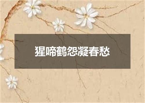 猩啼鹤怨凝春愁
