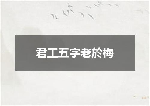 君工五字老於梅