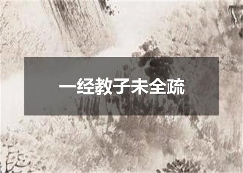 一经教子未全疏