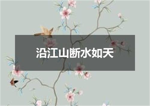 沿江山断水如天
