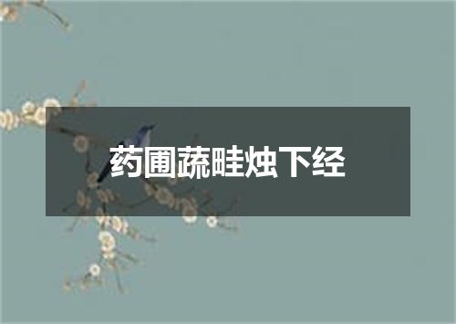 药圃蔬畦烛下经