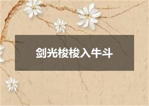剑光梭梭入牛斗