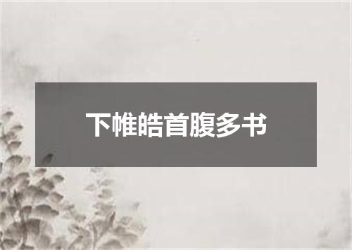 下帷皓首腹多书