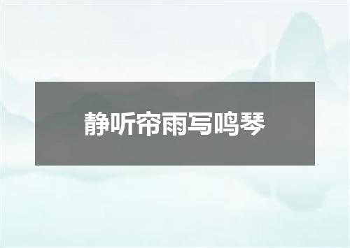 静听帘雨写鸣琴