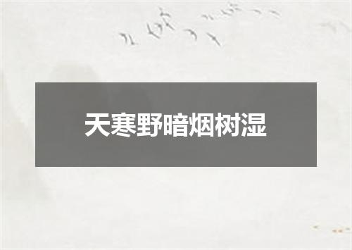 天寒野暗烟树湿