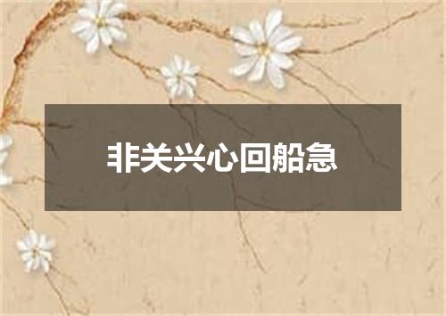 非关兴心回船急