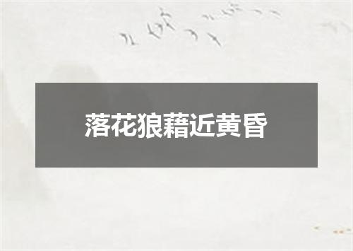 落花狼藉近黄昏