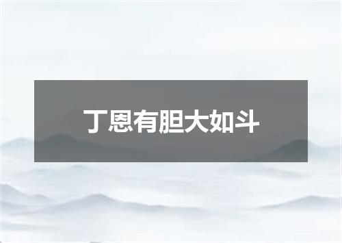 丁恩有胆大如斗
