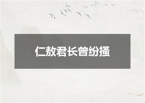 仁敖君长曾纷搔