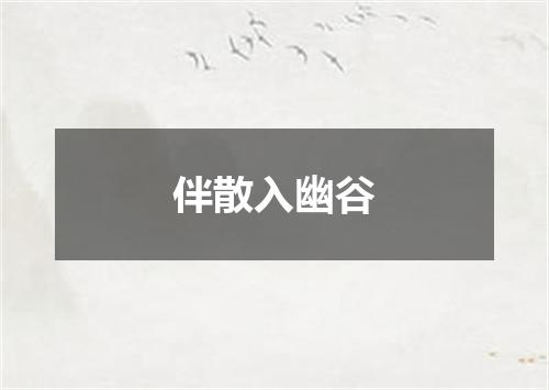 伴散入幽谷