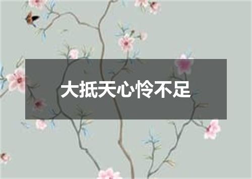大抵天心怜不足