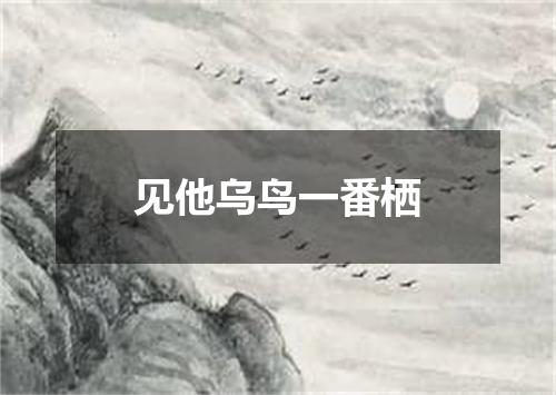 见他乌鸟一番栖