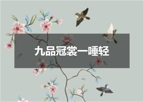 九品冠裳一唾轻