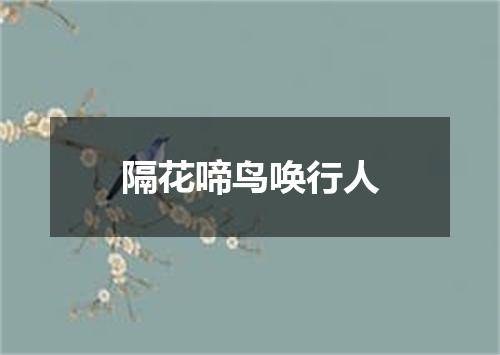 隔花啼鸟唤行人
