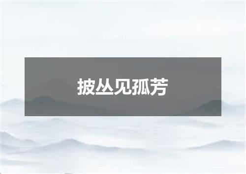 披丛见孤芳