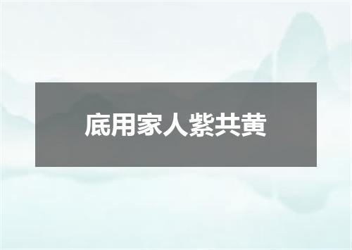 底用家人紫共黄