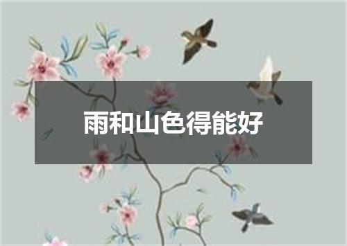 雨和山色得能好