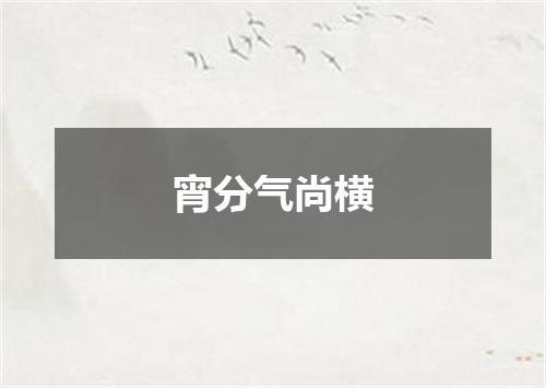 宵分气尚横