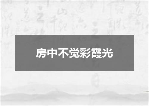 房中不觉彩霞光