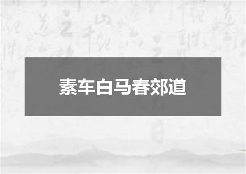 素车白马春郊道