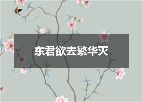 东君欲去繁华灭