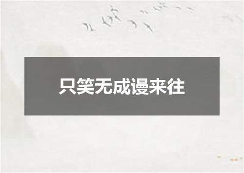 只笑无成谩来往