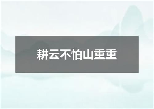 耕云不怕山重重