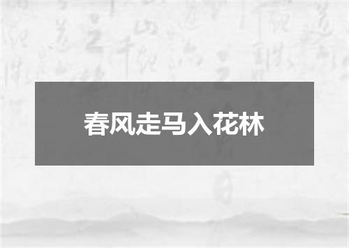春风走马入花林