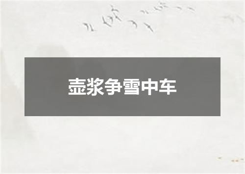 壶浆争雪中车