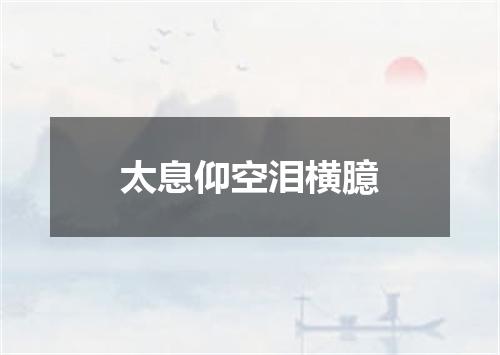 太息仰空泪横臆