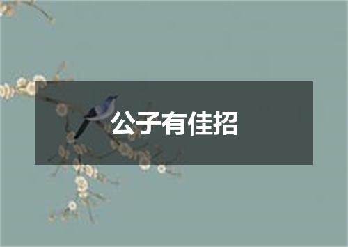 公子有佳招