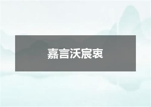 嘉言沃宸衷
