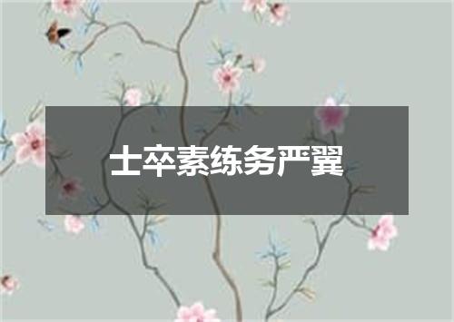 士卒素练务严翼