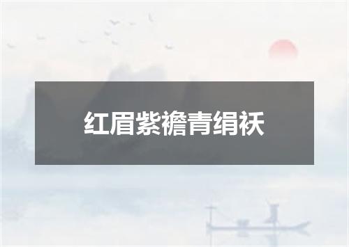 红眉紫襜青绢袄